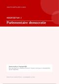 Samenvatting Maatschappijleer &vert; Parlementaire Democratie &vert; HAVO