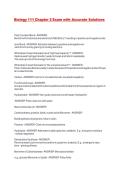 Biology 111 Chapter 2 Exam with Accurate Solution