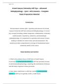 Grand Canyon University ANP 650 &ndash; Advanced Pathophysiology &ndash; Quiz 1 with Answers &ndash; Complete Exam Preparation Material