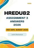 HREDU82 Assignment 3 &vert;&vert;&lpar;Answers and Guidelines&rpar;&vert; Due Date 2026