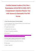 Certified Internal Auditor &lpar;CIA&rpar; Part 1 &NewLine;Examination &lpar;AGACNP-C&rpar; 2026&ndash;2027 &vert; &NewLine;Comprehensive Question Practice Test &NewLine;with Answers & Rationales&vert; Free Pdf &NewLine;Access