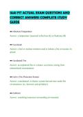IAAI FIT ACTUAL EXAM QUESTIONS AND&NewLine;CORRECT ANSWERS COMPLETE STUDY&NewLine;GUIDE&NewLine;