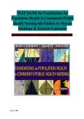 TEST BANK &vert; Foundations for Population Health in Community&sol;Public Health Nursing&comma; 6th Edition by Marcia Stanhope & Jeanette Lancaster &vert; Complete Chapters &vert; Verified Questions & Rationales