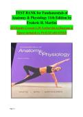 TEST BANK &vert; Fundamentals of Anatomy & Physiology&comma; 11th Edition by Frederic H&period; Martini &vert; Complete Chapters 1&ndash;29 &vert; Verified Questions&comma; Diagrams & Rationales