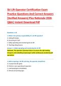 Ski Lift Operator Certification Exam &NewLine;Practice Questions And Correct Answers &NewLine;&lpar;Verified Answers&rpar; Plus Rationale 2026 &NewLine;Q&A&vert; Instant Download Pdf 