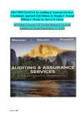 SOLUTION MANUAL &vert; Auditing & Assurance Services&colon; A Systematic Approach&comma; 12th Edition by Douglas F&period; Prawitt&comma; William F&period; Messier Jr&period; & Steven M&period; Glover &vert; Complete Chapters 1&ndash;21 &vert; Verified Solutions