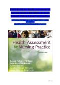 TEST BANK &vert; Health Assessment for Nursing Practice&comma; 8th Edition by Susan Fickertt Wilson & Jean Foret Giddens &vert; Complete Chapters &vert; Verified Questions & Rationales