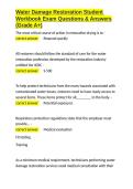 Water Damage Restoration Student Workbook Exam Questions & Answers &lpar;Grade A&plus;&rpar;&period;docx&NewLine;&NewLine;