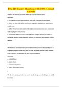 Psyc 210 Exam 1 Questions with 100&percnt; Correct&NewLine;Answers