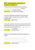 WRT Exam Review Questions & Answers &lpar;Grade A&plus;&rpar;&period;docx&NewLine;&NewLine;