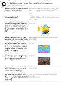 Physical Geography & Climate Zones &sol; Agriculture Types &sol; 2025 Study Guide &sol; Exam Prep