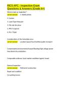 RICS APC - Inspection Exam Questions & Answers &lpar;Grade A&plus;&rpar;&period;docx&NewLine;&NewLine;