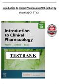Test Bank for Introduction to Clinical Pharmacology 10th Edition Visovsky &vert; 9780323755351 &vert; All Chapters with Answers and Rationals&NewLine;
