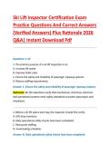 Ski Lift Inspector Certification Exam &NewLine;Practice Questions And Correct Answers &NewLine;&lpar;Verified Answers&rpar; Plus Rationale 2026 &NewLine;Q&A&vert; Instant Download Pdf