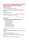 NSG 550 Exam 2 &ndash; Wilkes Diagnostic Reasoning &lpar;2026&rpar; Actual Questions & Study Guide &vert; Guarantee Pass