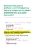 Residential Energy Inspector &NewLine;Certification Exam Practice Questions &NewLine;And Correct Answers &lpar;Verified Answers&rpar; &NewLine;Plus Rationale 2026 Q&A&vert; Instant &NewLine;Download Pdf  
