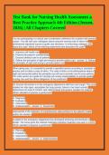 Testbank for Nursing Health Assessment a Best Practice Approach 4th Edition &lpar;Jensen&comma; 2026&rpar; &vert; All Chapters Covered &vert; 600&plus; NCLEX-Style Q&A &vert; A&plus; Graded