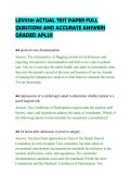 LEV3701 ACTUAL TEST PAPER FULL&NewLine;QUESTIONS AND ACCURATE ANSWERS&NewLine;GRADED APLUS