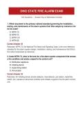 Ohio State Fire Alarm Exam Questions and Correct Answers