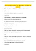 AMCA MAC Practice Test Questions with Correct&NewLine;Answers