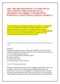 LDR - 302S ORGANIZATIONAL CULTURE &lpar;SNCOA &NewLine;TEST 2&rpar; STUDY GUIDE EXAM 300 ACTUAL &NewLine;QUESTIONS AND CORRECT ANSWERS WITH &NewLine;RATIONALE LATEST UPDATE ALREADY GRADED A&plus; 