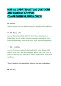 MAT 150 UPDATED ACTUAL QUESTIONS&NewLine;AND CORRECT ANSWERS&NewLine;COMPREHENSIVE STUDY GUIDE&NewLine;