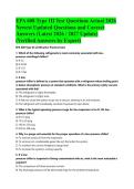 EPA 608 Type III Test Questions Actual 2026 Newest Updated Questions and Correct Answers &lpar;Latest 2026 &sol; 2027 Update&rpar; &lpar;Verified Answers by Expert&rpar;&NewLine;