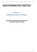 Algebraic expressions and patterns