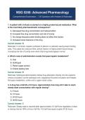 NSG 5240 Advanced Pharmacology Exam Questions and Correct Answers