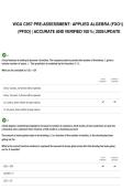 WGU C957 PRE-ASSESSMENT&colon; APPLIED ALGEBRA &lpar;FXO1&rpar; &lpar;PFXO&rpar; &vert; ACCURATE AND VERIFIED 100 &percnt; &vert; 2026 UPDATE&NewLine;&NewLine;
