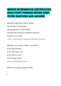 MENDIX INTERMEDIATE CERTIFICATION&NewLine;EXAM SCRIPT PREMIUM REVIEW SHEET&NewLine;TESTED QUESTIONS AND ANSWERS&NewLine;