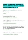 MENDIX INTERMEDIATE CERTIFICATION&NewLine;EXAMINATION TEST VERIFIED QUESTIONS&NewLine;AND SOLUTIONS GRADED A&plus;