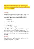 NSG 430 Community Health Nursing  midterm Exam &vert; &NewLine;Complete Practice Questions&comma; Verified Answers & Detailed &NewLine;Rationales &lpar;2026&sol;2027&rpar;  