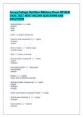 Jersey College Nutrition Midterm Exam REVIEW&NewLine;2026&sol;2027 MOST RECENT QUESTIONS AND&NewLine;SOLUTIONS