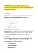 NSG 430 Community Health Nursing Final Exam &vert; &NewLine;Complete Practice Questions&comma; Verified Answers & Detailed &NewLine;Rationales &lpar;2026&sol;2027&rpar; 
