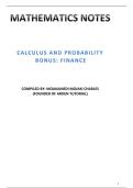 Optimization in conjunction with finance and probability&period;