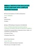 MNB1601 CERTIFICATION EVALUATION&NewLine;TESTED QUESTIONS WITH COMPLETE&NewLine;SOLUTION PACKAGE&NewLine;