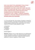 WGU D236 OBJECTIVE ASSESSMENT FINAL EXAM &sol; PATHOPHYSIOLOGY D236 WGU OBJECTIVE ASSESSMENT &lpar;OA&rpar; FINAL EXAM TEST BANK 2026&sol;2027 PRACTICE QUESTIONS AND STUDY GUIDE ACCURATE EXAM COMPLETE REAL QUESTIONS WITH WELL ELABORATED SOLUTIONS AND DETAILED RATIONALES