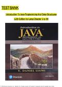 Introduction to Java Programming and Data Structures 12th Edition by Daniel Liang &ndash; Complete Test Bank Chapters 1&ndash;44&NewLine;