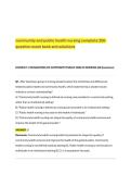 community and public health nursing complete 250&NewLine;question exam bank and solutions