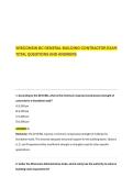 WISCONSIN BC GENERAL BUILDING CONTRACTOR EXAM &NewLine;TOTAL QUESTIONS AND ANSWERS