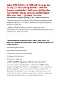 WGU D115 Advanced Pathophysiology OA 2026 &vert; 200 Practice Questions&comma; Verified Answers & Detailed Rationales &vert; Objective Assessment Study Guide &vert; Just Released This Year PDF &vert; Updated This Year