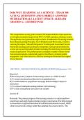 D186 WGU LEARNING AS A SCIENCE &ndash; EXAM 300 &NewLine;ACTUAL QUESTIONS AND CORRECT ANSWERS &NewLine;WITH RATIONALE LATEST UPDATE ALREADY &NewLine;GRADED A&plus; ASSURED PASS 