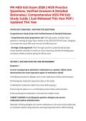 PN HESI Exit Exam 2026 &vert; NGN Practice Questions&comma; Verified Answers & Detailed Rationales &vert; Comprehensive HESI PN Exit Study Guide &vert; Just Released This Year PDF &vert; Updated This Year