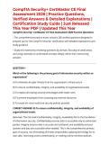 CompTIA Security&plus; CertMaster CE Final Assessment 2026 &vert; Practice Questions&comma; Verified Answers & Detailed Explanations &vert; Certification Study Guide &vert; Just Released This Year PDF &vert; Updated This Year