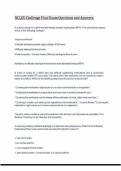 NCLEX Challenge Final Exam Questions and Answers&period;