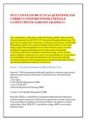 WGU C215 EXAM 300 ACTUAL QUESTIONS AND &NewLine;CORRECT ANSWERS WITH RATIONALE &NewLine;LATEST UPDATE ALREADY GRADED A&plus;