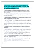 HazMat Awareness and Operations Exam&NewLine;2026&sol;2027 COMPREHENSIVE REVIEW AND&NewLine;DETAILED EXPLANATIONS