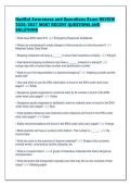 HazMat Awareness and Operations Exam REVIEW&NewLine;2026&sol;2027 MOST RECENT QUESTIONS AND&NewLine;SOLUTIONS
