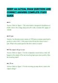 NEIEP 100 ACTUAL EXAM QUESTIONS AND&NewLine;CORRECT ANSWERS COMPLETE STUDY&NewLine;GUIDE